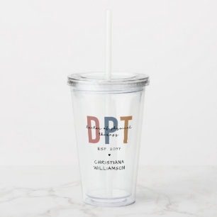 Verre En Acrylique Nom personnalisé DPT Doctor of Physical Therapy