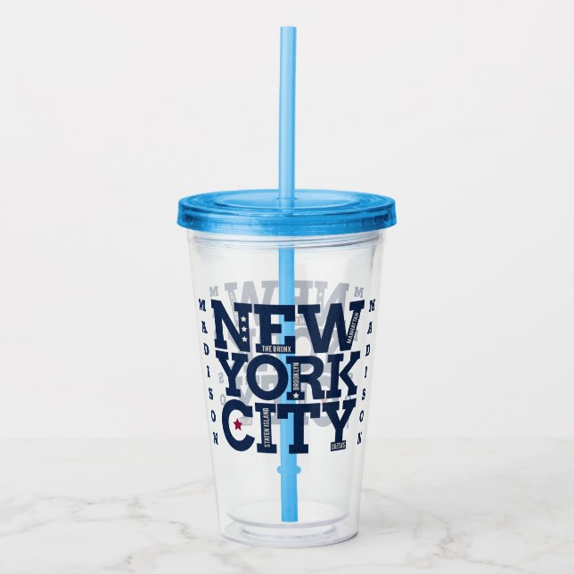 Verre En Acrylique Nom personnalisé New York City tumblers (Devant)