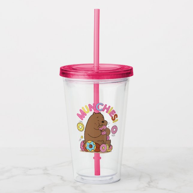 Verre En Acrylique Nous Ours Nus - Grizz Donut Munchies! (Devant)