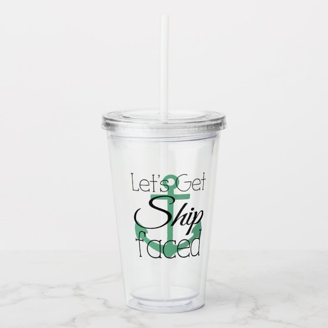 Verre En Acrylique Obtenons la tasse de croisière faite face par (Devant)