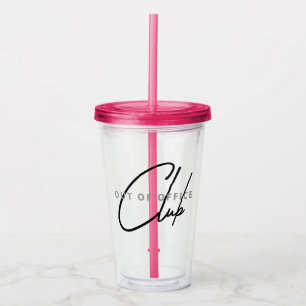 Verre En Acrylique Out Office Club Funny Glass for Parties & Weeke