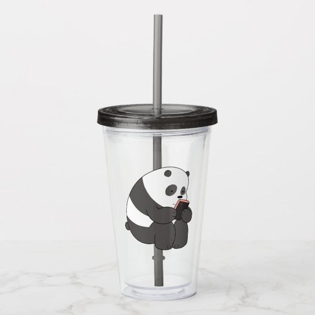 Verre En Acrylique Panda From We Bare Bears Tumbler Design (Devant)
