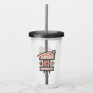 Verre En Acrylique Panneau d'Halloween Vintage rétros - Tricoter ou t