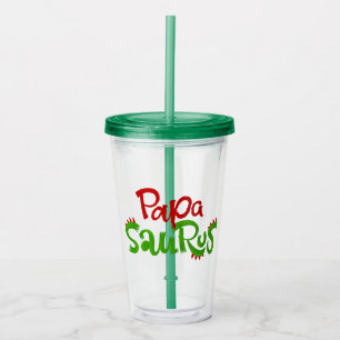 Verre En Acrylique Papa Saurus Graphic
