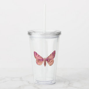 Verre En Acrylique Papillon rose