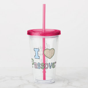 Verre En Acrylique Pâque Acrylique Tumbler 16 oz I Love Pâque