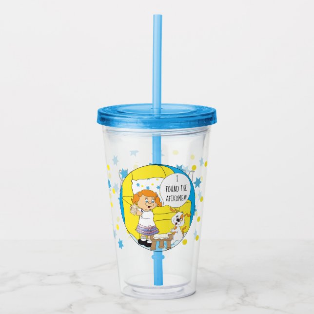 Verre En Acrylique Pâque Acrylique Tumbler Elle a trouvé Afikomen (Devant)