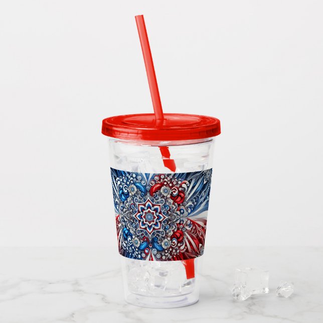 Verre En Acrylique Paruline acrylique avec design de couleurs françai (Devant glace)