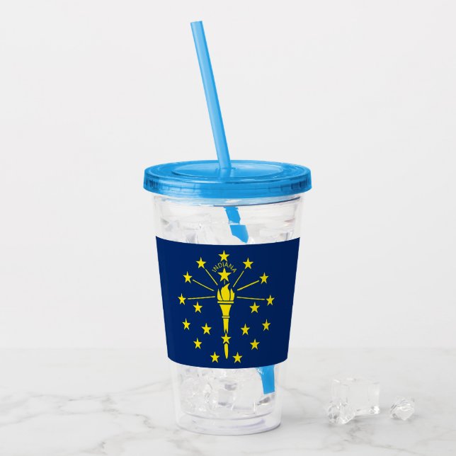 Verre En Acrylique Paruline acrylique patriotique avec drapeau de l'I (Devant glace)