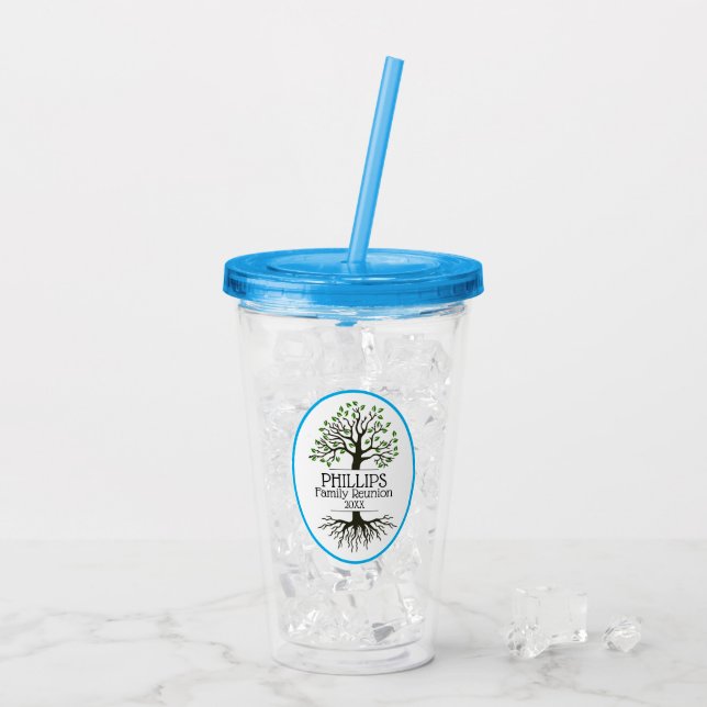 Verre En Acrylique Paruline acrylique pour la réunion des familles d' (Dos glace)