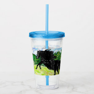 Verre En Acrylique Paruline acrylique : Stallion noir