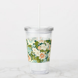 Verre En Acrylique Paruline florale