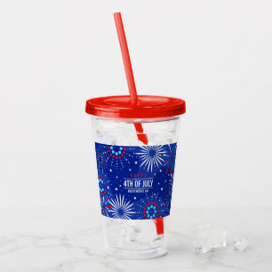 Verre En Acrylique Patriotique Juillet 4 Acrylique Tumbler