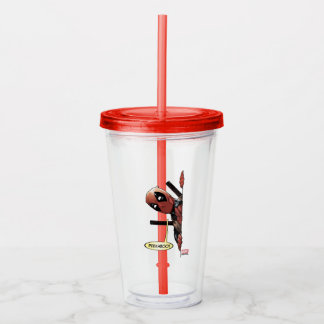 Verre En Acrylique Peekaboo Deadpool