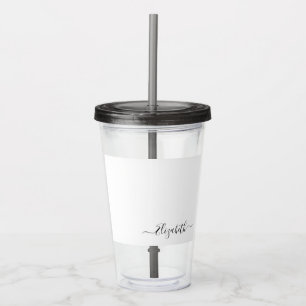 Verre En Acrylique Personnalisé nom personnalisé tumbler Elizabeth mu