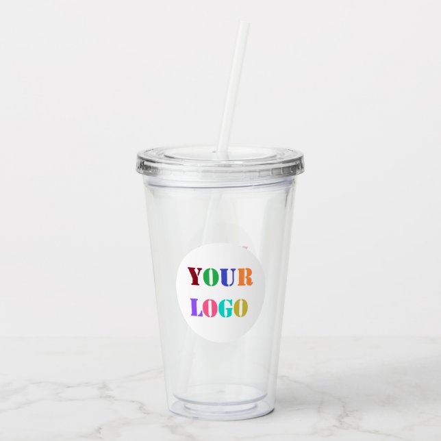Verre En Acrylique Personnalisez votre logo d'entreprise Paruline acr (Dos)