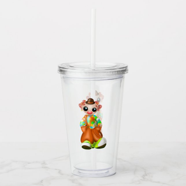 Verre En Acrylique Petit Clown Acrylique Tumbler (Devant)