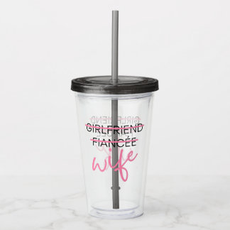Verre En Acrylique Petite amie. Fiancée. Femme. Parfum