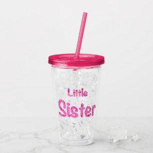 Verre En Acrylique Petite soeur typographie
