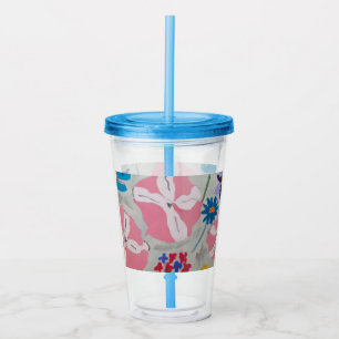 Verre En Acrylique Pétunias et fleurs d'été