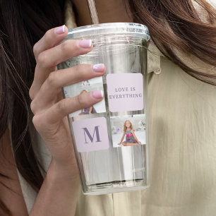 Verre En Acrylique Photo Collage moderne Joyeux jour des mères violet