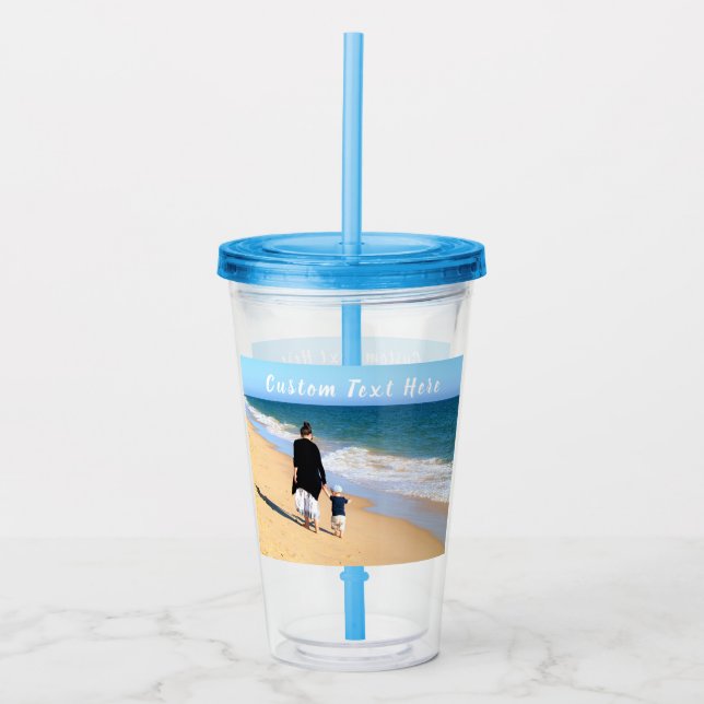 Verre En Acrylique Photo personnalisée Acrylique Tumbler vos photos e (Devant)