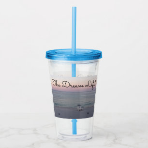 Verre En Acrylique Pink Ocean Sunrise Beach Dream Life Dit