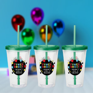 Verre En Acrylique Pixels Arcade Niveau supérieur Anniversaire de enf