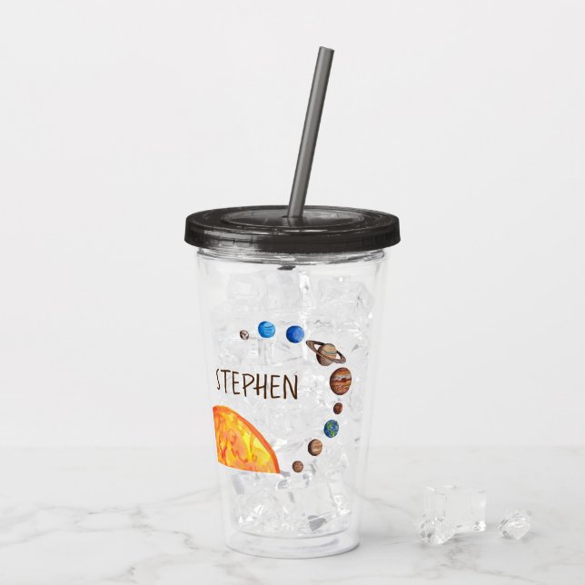 Verre En Acrylique Planètes personnalisées Galaxy Système solaire Sun (Dos glace)