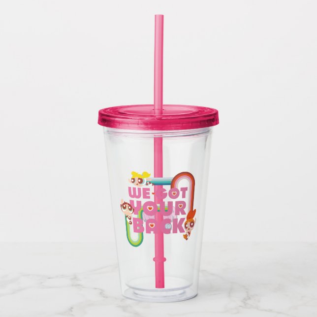 Verre En Acrylique Powerpuff Girls : Nous Avons Ton Dos (Devant)