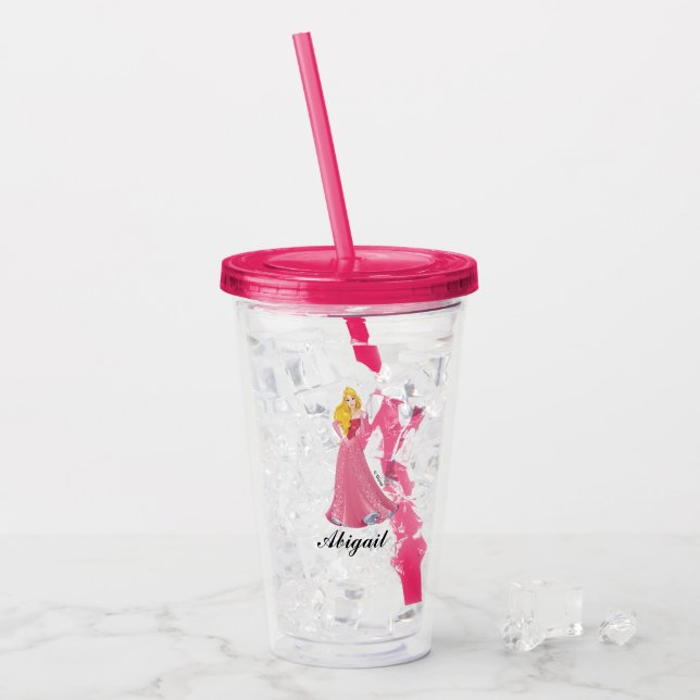 Verre En Acrylique Princess Aurora - Ajouter votre nom (Devant glace)