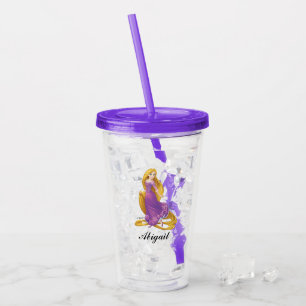 Verre En Acrylique Princess Rapunzel - Ajouter votre nom