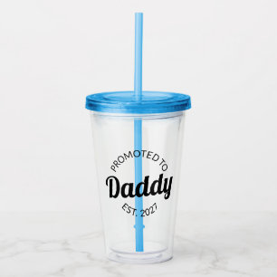 Verre En Acrylique Promu Papa 2027 Futur Papa Cadeau Baby Shower Je