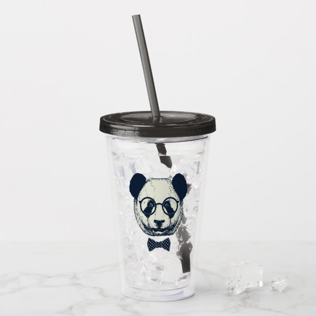 Verre En Acrylique Rayures de panda (Devant glace)