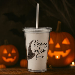 Verre En Acrylique Repose du visage de la sorcière Bonne Halloween