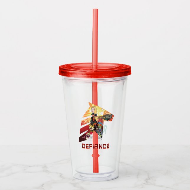 Verre En Acrylique RICK ET MORTY™| Espace Beth Defiance Crew (Devant)