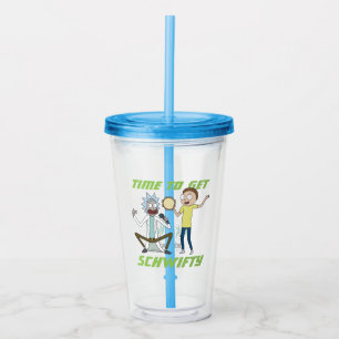 Verre En Acrylique RICK ET MORTY™  Il Est Temps D'Obtenir Schwifty