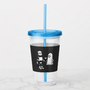 Verre En Acrylique Robot Shake Fantôme Éffrayant Halloween rébotique