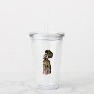 Verre En Acrylique Rose et Or Steampunk
