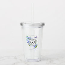 Ruban Rose Bleu 60e Anniversaire