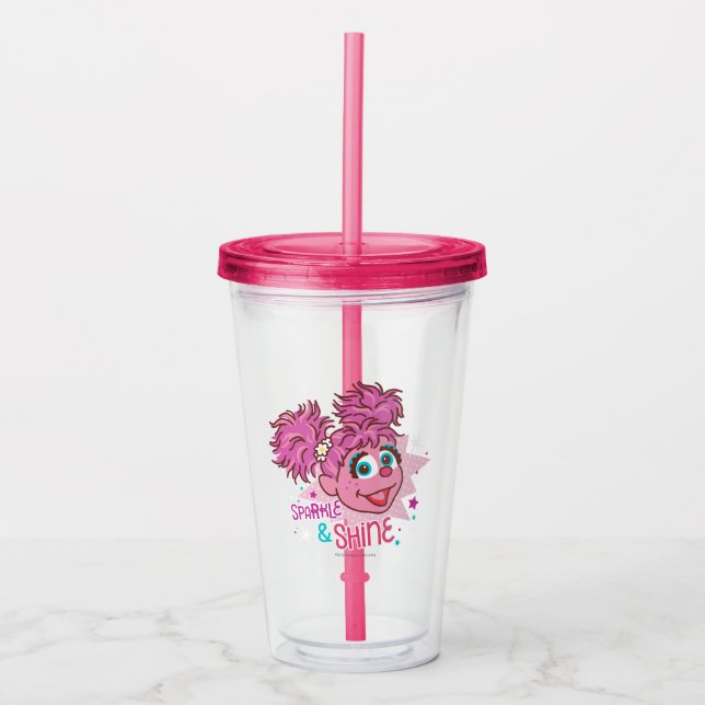 Verre En Acrylique Rue Sésame | Abby Cadabby - Étincelle et éclat (Devant)