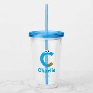 Verre En Acrylique Rue Sésame   C est pour Cookie Monster