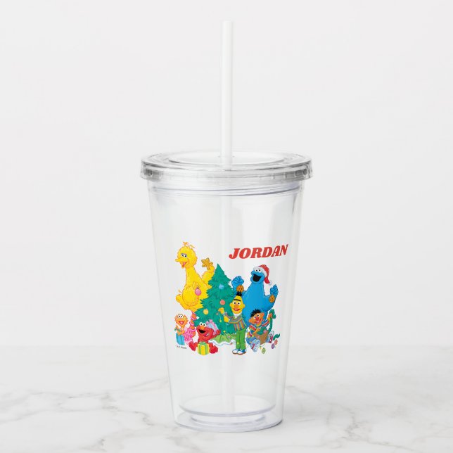 Verre En Acrylique Rue Sésame | Pals de Noël (Devant)