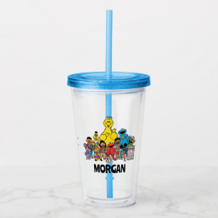 Verre En Acrylique Rue Sésame   Sesame Pals Ajoutez Votre Nom