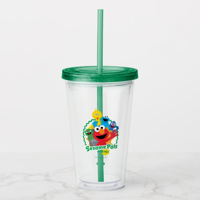 Verre En Acrylique Rue Sésame | Sesame Pals depuis 1969 (Devant)