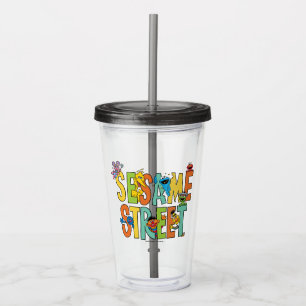 Verre En Acrylique Rue Sésame   Sesame Street Type Pals