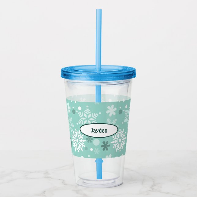 Verre En Acrylique Saison de Flambeau de neige Turquoise-Bleu (Devant)