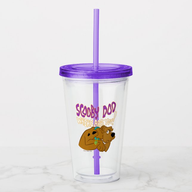 Verre En Acrylique Scooby-Doo effrayé (Devant)