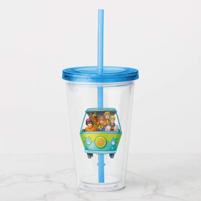 Verre En Acrylique Scooby-Doo & Gang Mystery Machine Airbrush (Devant)
