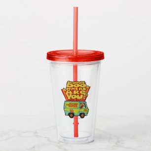 Verre En Acrylique Scooby-Doo   "Où Es-Tu ?" Retro Cartoon Van